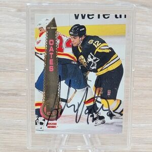 Adam Oates Signed Boston Bruins Autographed Hockey Card 1993 Score Board